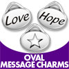 Oval Message Charms