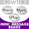 Pewter Mini Message Beads
