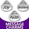 pewter oval message charms