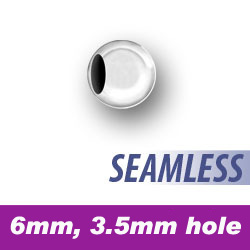 6mm seamless round bead 3.5mm hole