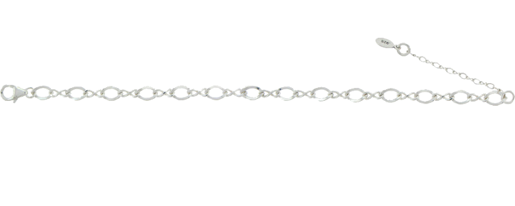 2x STERLING SILVER EUROPEAN  BRACLET CHAIN CONNECTOR SLIDE CHARM BEAD #1536 