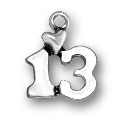 Sterling Silver 13 Charm