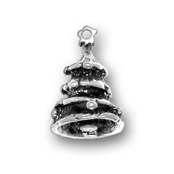Sterling Silver 3-D Christmas Tree Charm