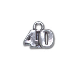 Sterling Silver 40 Charm