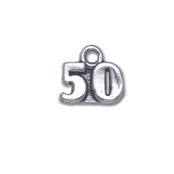 Sterling Silver 50 Charm