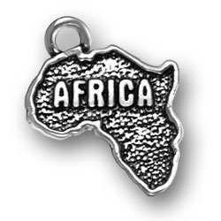 Sterling Silver Africa Charm