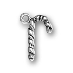 Sterling Silver Candy Cane Charm