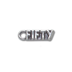 Sterling Silver Fifty Charm