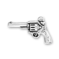 Sterling Silver Flat Gun Charm