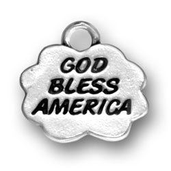Sterling Silver God Bless America Charm