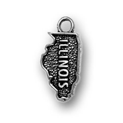 Sterling Silver Illinois Charm