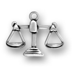 Sterling Silver Libra Scales Charm