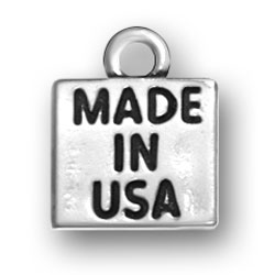 925 Sterling Silver Iron Charm Made in USA 