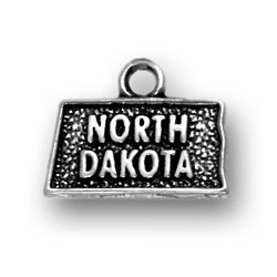 Sterling Silver North Dakota Charm