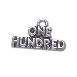 Sterling Silver One Hundred Charm