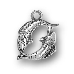 Sterling Silver Pisces Fish Charm
