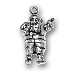 Sterling Silver Santa Charm