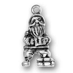 Sterling Silver Santa Claus Charm