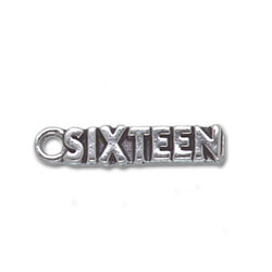Sterling Silver Sixteen Charm