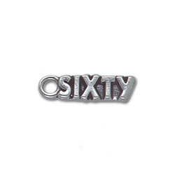 Sterling Silver Sixty Charm