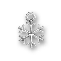 Snowflake Deluxe Charm Collection 25 Silver Tone Charms FREE Shipping E50 