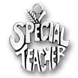 Sterling Silver Special Teacher Apple Charm