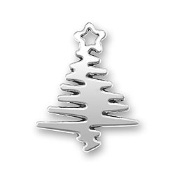 Sterling Silver Squiggle Christmas Tree Charm