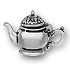 Sterling Silver Teapot Charm with Movable Lid
