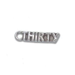 Sterling Silver Thirty Charm