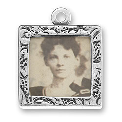 Sterling Silver Two Sided Picture Frame Charm