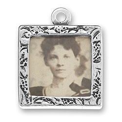 Sterling Silver Two Sided Picture Frame Charm Charm Factory Sterling Silver Charms Charm Bracelets Beads at Charm Factory