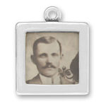 Sterling Silver Two Sided Plain Picture Frame Charm