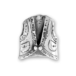 Sterling Silver Western Vest Charm