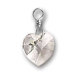 Swarovski Crystal Heart Charm