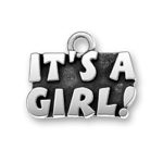 Baby Girl Pewter Charm