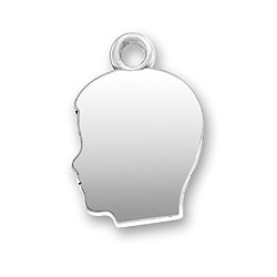 Engraved Boy’s Profile: Personalized Charm