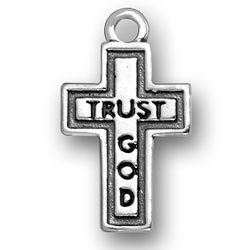 925 STERLING SILVER TRUST GOD CHARM//PENDANT