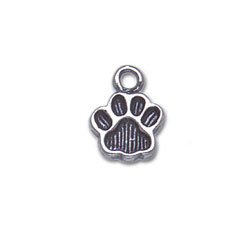 Animal Paw Print 19mm Wholesale Silver Plated Charms C3792-10 20 Or 50PCs