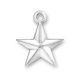 Sterling Silver Star Charm, Charm Factory