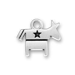 Democrat Donkey Charm Sterling Silver - Made in the USA