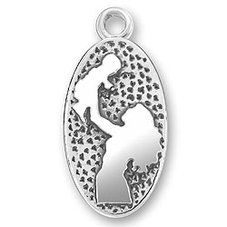 Solid 925 Sterling Silver Mother and Children Charm Bead