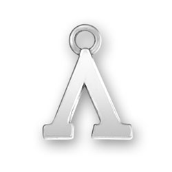 Greek Alphabet Letter Lambda Charm Sterling Silver - Made in the USA Greek Alphabet Letter Lambda Charm Sterling Silver - Made in the USA