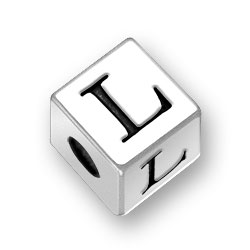 Alphabet Letter L Charm Sterling Silver - Made in the USA Alphabet Letter L Charm Sterling Silver - Made in the USA