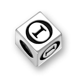 Greek Alphabet Letter Theta Charm Sterling Silver - Made in the USA Greek Alphabet Letter Theta Charm Sterling Silver - Made in the USA