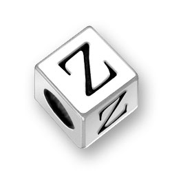 Alphabet Letter Z Charm Sterling Silver - Made in the USA Alphabet Letter Z Charm Sterling Silver - Made in the USA