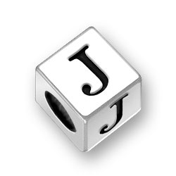 Alphabet Letter J Charm Sterling Silver - Made in the USA Alphabet Letter J Charm Sterling Silver - Made in the USA