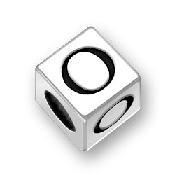 Alphabet Letter O Charm Sterling Silver - Made in the USA