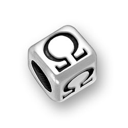 Greek Alphabet Letter Omega Charm Sterling Silver - Made in the USA Greek Alphabet Letter Omega Charm Sterling Silver - Made in the USA