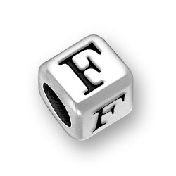 Alphabet Letter F Charm Sterling Silver - Made in the USA Alphabet Letter F Charm Sterling Silver - Made in the USA