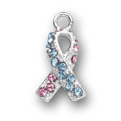 Pregnancy and Infant Loss Awareness Ribbon charms For charm bracelet and chain necklaces-Jewelry gifts